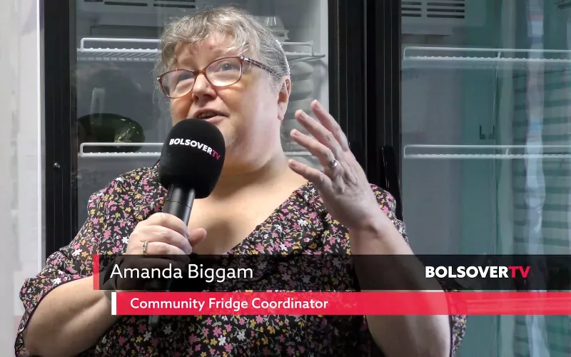 South Normanton Community Fridge on Bolsover TV | Post Mill Centre
