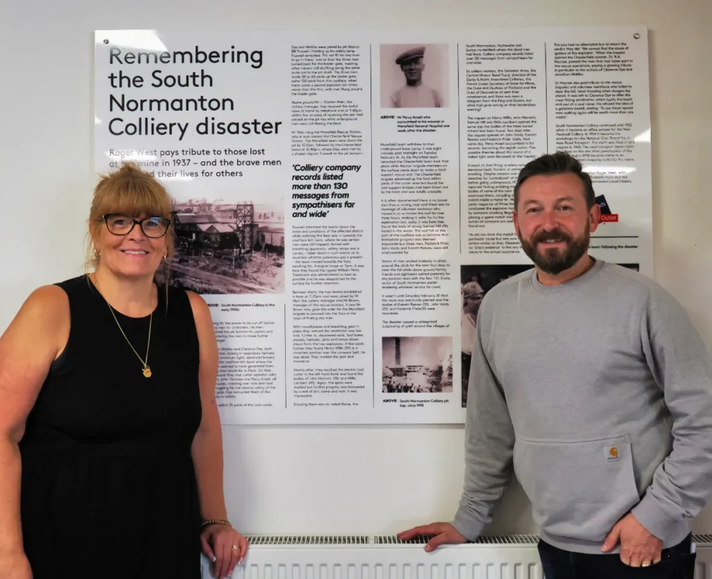 Memorial Plaque and Signage Honouring the South Normanton Colliery Disaster Finds Permanent Home at The Post Mill Centre